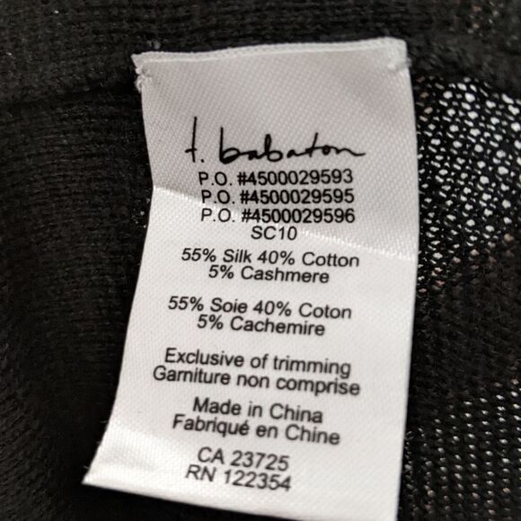 Aritzia T. BABATON Silk Cashmere Scoop Tie Back Sweater XS - Picture 7 of 8